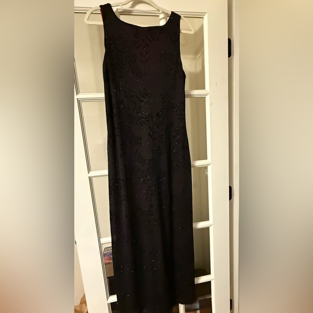 Byer California Black long Dress with Red liner